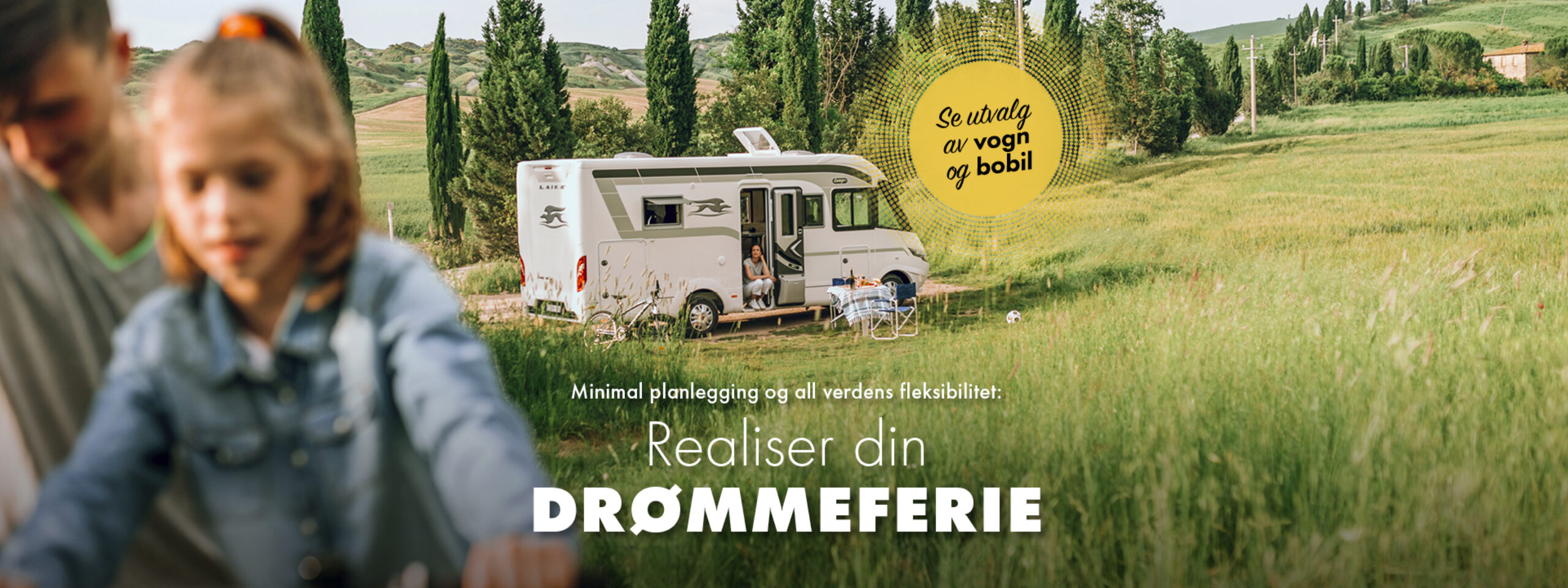 Bobil i naturomgivelser i Italia