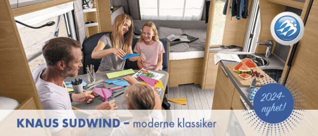 Familie i en Knaus Sudwind modell