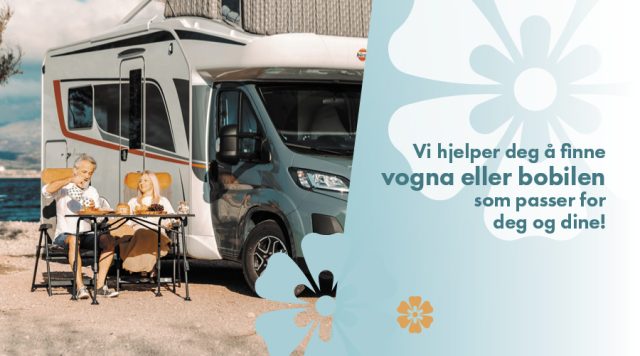 Bilde av par utenfor bobil