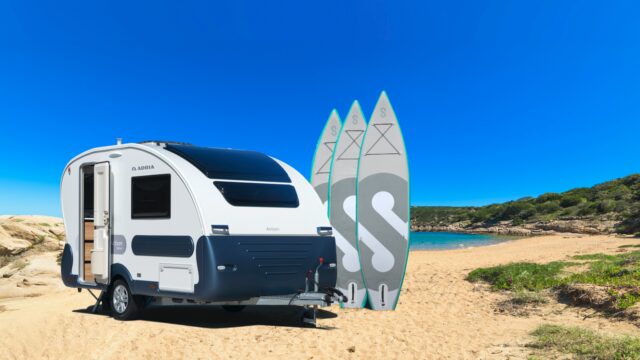 Campingvogn på stranden
